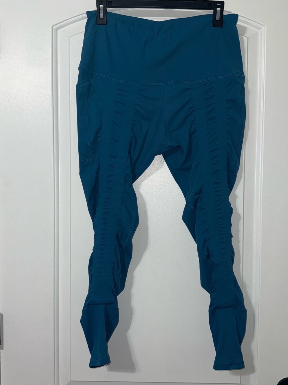 Sweetflexx Blue Leggings Women’s Size 12 Ruched High Rise